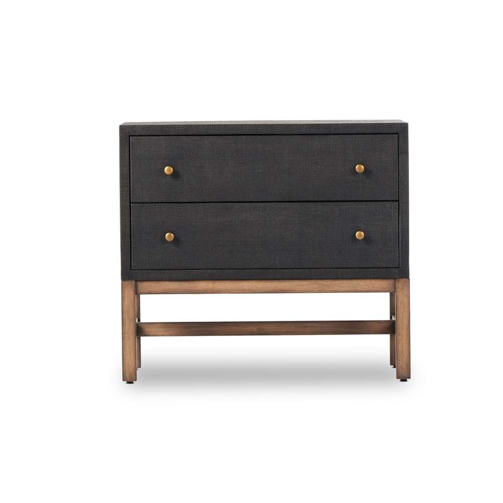 Four Hands - Callahan - Fiona Nightstand-Black Raffia - 233437-001 veiw 4