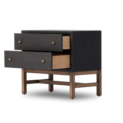 Four Hands - Callahan - Fiona Nightstand-Black Raffia - 233437-001 veiw 5