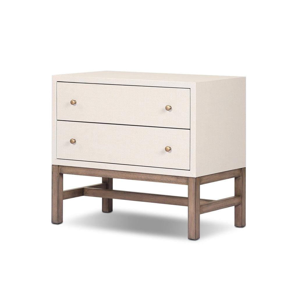 Four Hands - Callahan - Fiona Nightstand - Ivory Painted Raffia - 233437-002 veiw 1