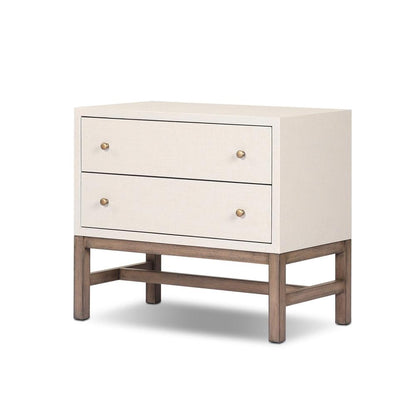 Four Hands - Callahan - Fiona Nightstand - Ivory Painted Raffia - 233437-002 veiw 1