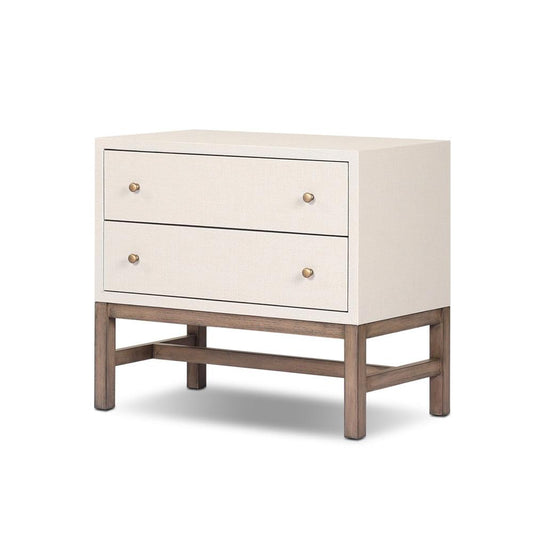 Four Hands - Callahan - Fiona Nightstand - Ivory Painted Raffia - 233437-002 veiw 1