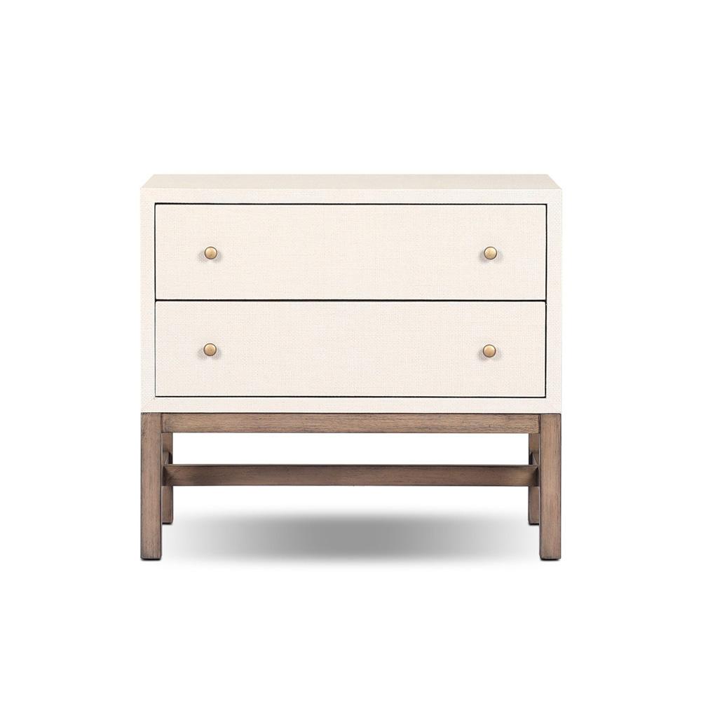 Four Hands - Callahan - Fiona Nightstand - Ivory Painted Raffia - 233437-002 veiw 2