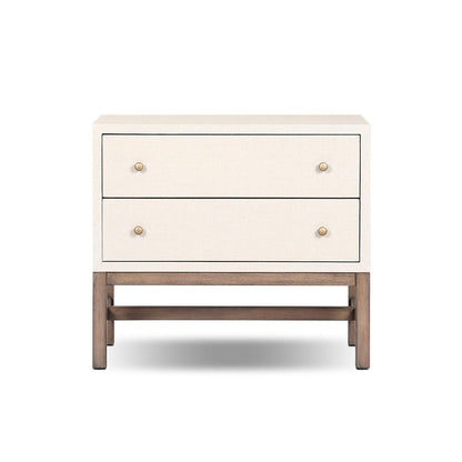 Four Hands - Callahan - Fiona Nightstand - Ivory Painted Raffia - 233437-002 veiw 2