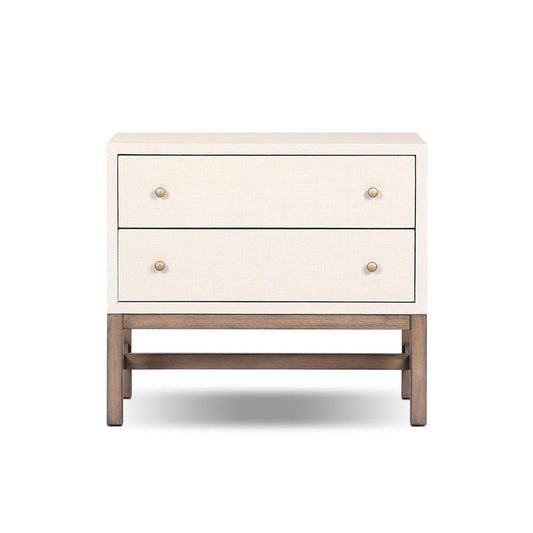 Four Hands - Callahan - Fiona Nightstand - Ivory Painted Raffia - 233437-002 veiw 2