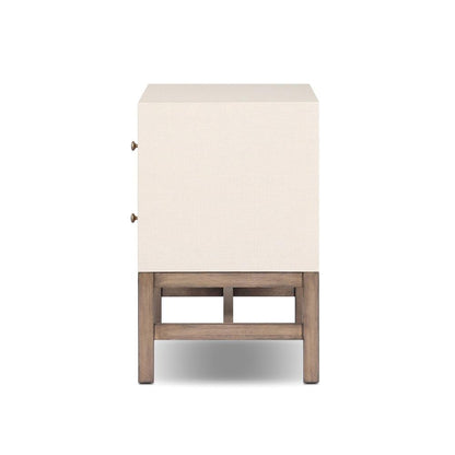 Four Hands - Callahan - Fiona Nightstand - Ivory Painted Raffia - 233437-002 veiw 4