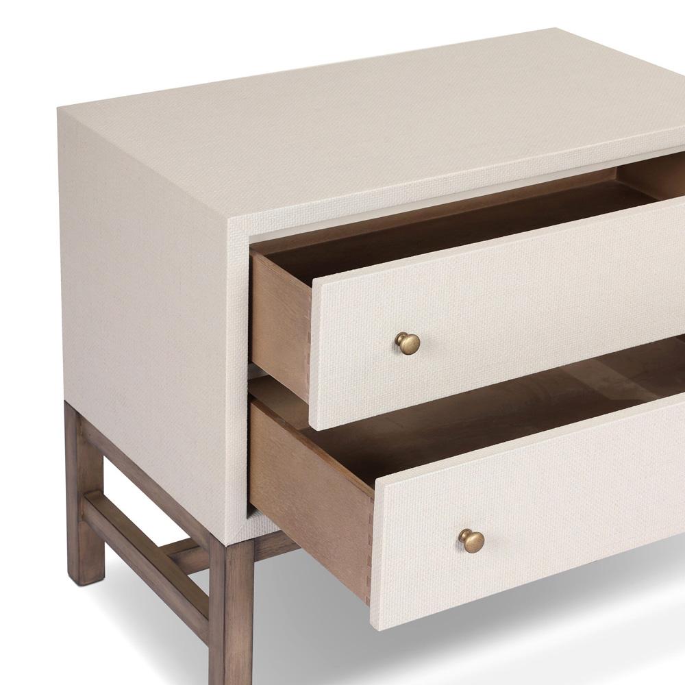Four Hands - Callahan - Fiona Nightstand - Ivory Painted Raffia - 233437-002 veiw 7