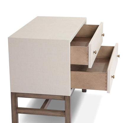 Four Hands - Callahan - Fiona Nightstand - Ivory Painted Raffia - 233437-002 veiw 8