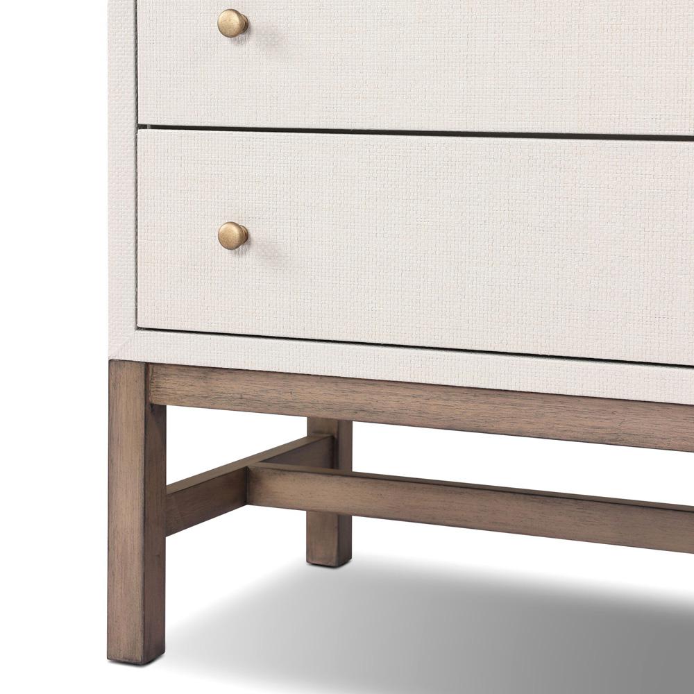 Four Hands - Callahan - Fiona Nightstand - Ivory Painted Raffia - 233437-002 veiw 9