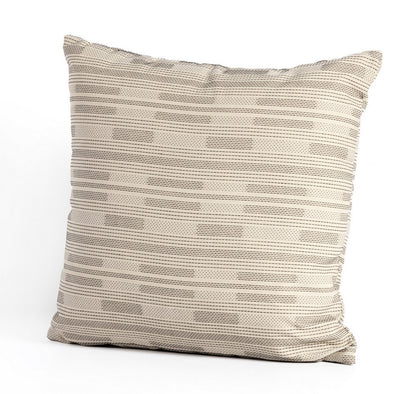 Four Hands - Cambridge - Doja Crosshatch Outdoor Pillow-Cover - Campo Black Stripe - 229523-001_CLOSEOUT view 1