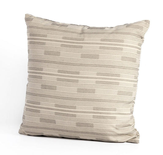 Four Hands - Cambridge - Doja Crosshatch Outdoor Pillow-Cover - Campo Black Stripe - 229523-001_CLOSEOUT view 1