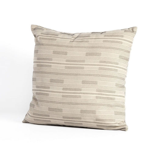 Four Hands - Cambridge - Doja Crosshatch Outdoor Pillow-Cover - Campo Black Stripe - 229523-001_CLOSEOUT view 2