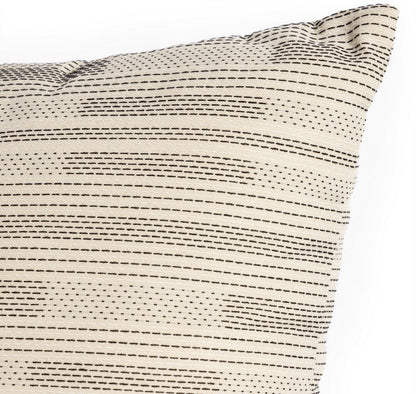 Four Hands - Cambridge - Doja Crosshatch Outdoor Pillow-Cover - Campo Black Stripe - 229523-001_CLOSEOUT view 5