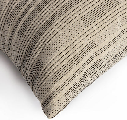 Four Hands - Cambridge - Doja Crosshatch Outdoor Pillow-Cover - Campo Black Stripe - 229523-001_CLOSEOUT view 6