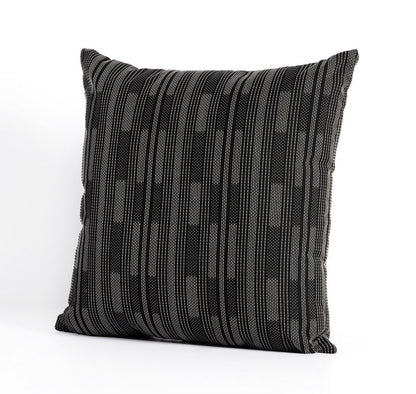 Four Hands - Cambridge - Doja Crosshatch Outdoor Pillow-Cover - Campo Cream Stripe - 229523-002_CLOSEOUT view 1