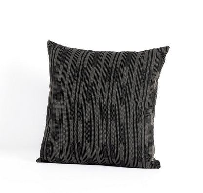 Four Hands - Cambridge - Doja Crosshatch Outdoor Pillow-Cover - Campo Cream Stripe - 229523-002_CLOSEOUT view 2