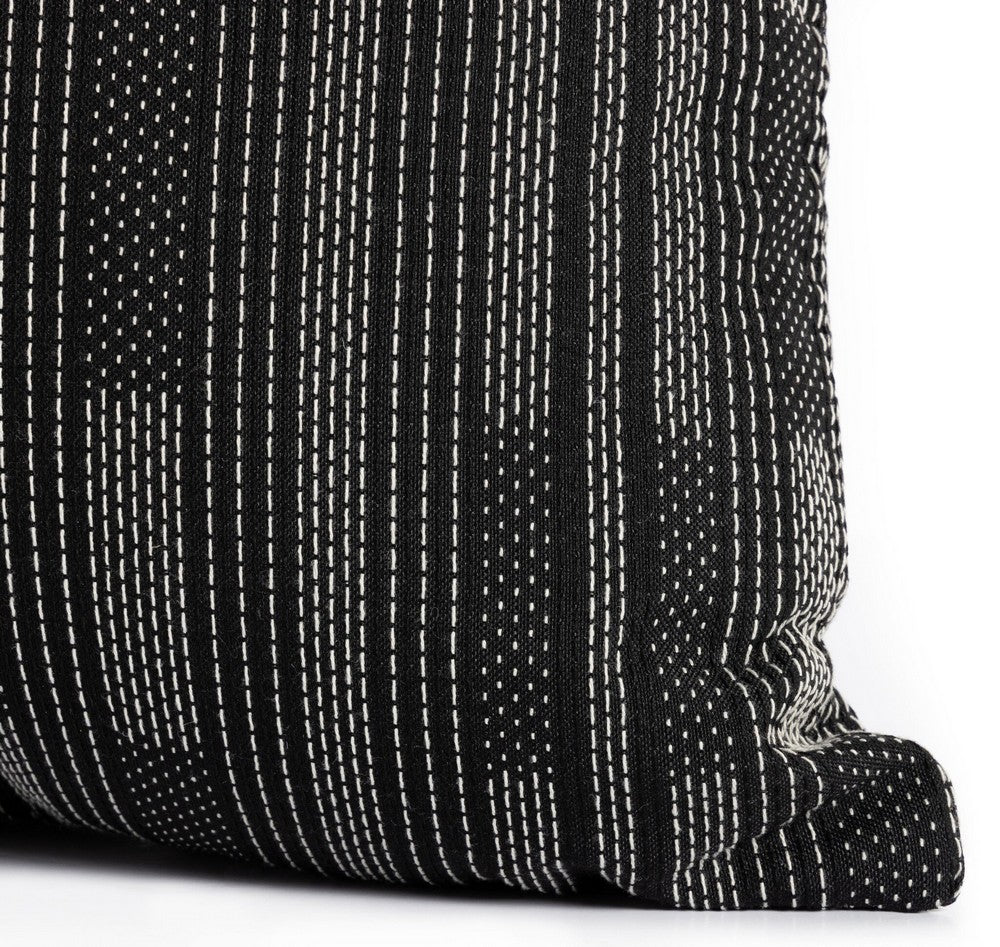 Four Hands - Cambridge - Doja Crosshatch Outdoor Pillow-Cover - Campo Cream Stripe - 229523-002_CLOSEOUT view 5