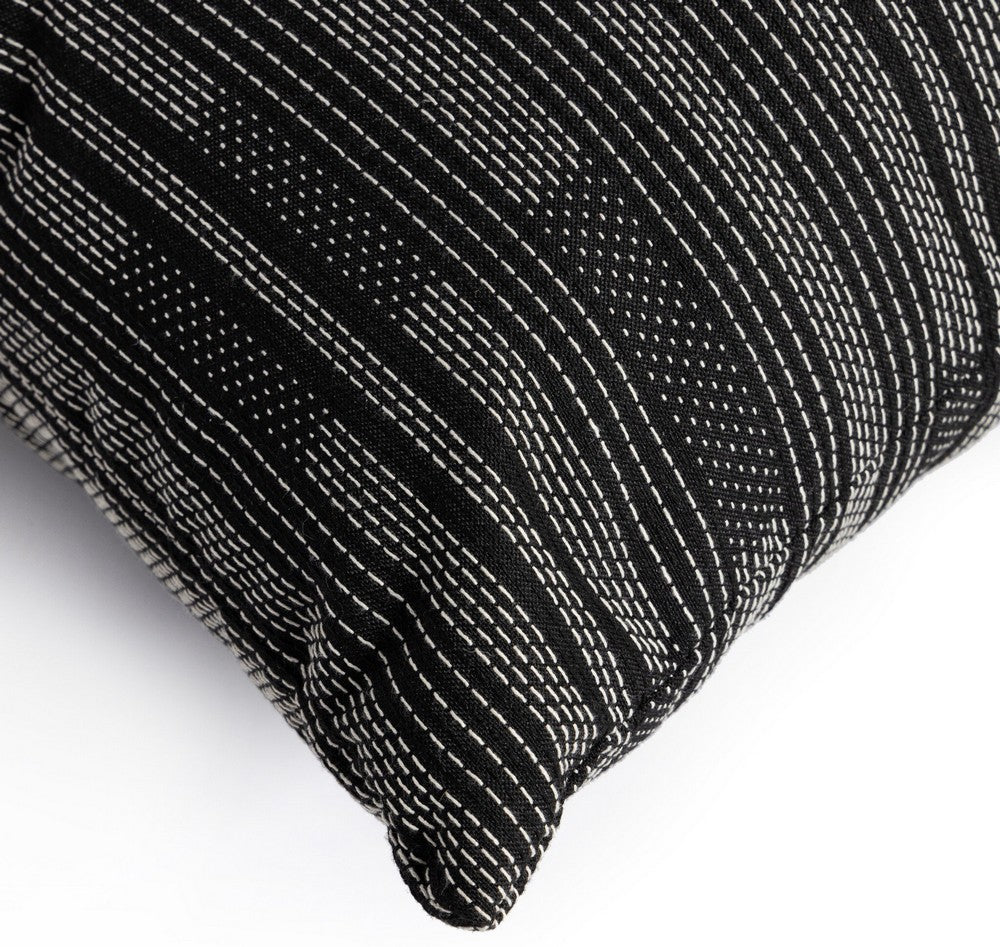 Four Hands - Cambridge - Doja Crosshatch Outdoor Pillow-Cover - Campo Cream Stripe - 229523-002_CLOSEOUT view 6