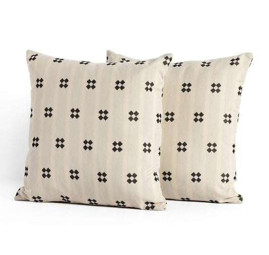 Four Hands - Cambridge - Doja Jaquard Outdoor Pillow, Set Of 2 - Tanella Cream - 229521-001_CLOSEOUT view 1