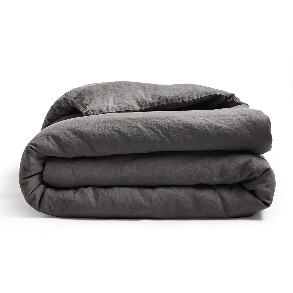 Four Hands - Campbell - Sable Duvet Cover - Sable Dark Grey - 244730-003_CLOSEOUT view 1