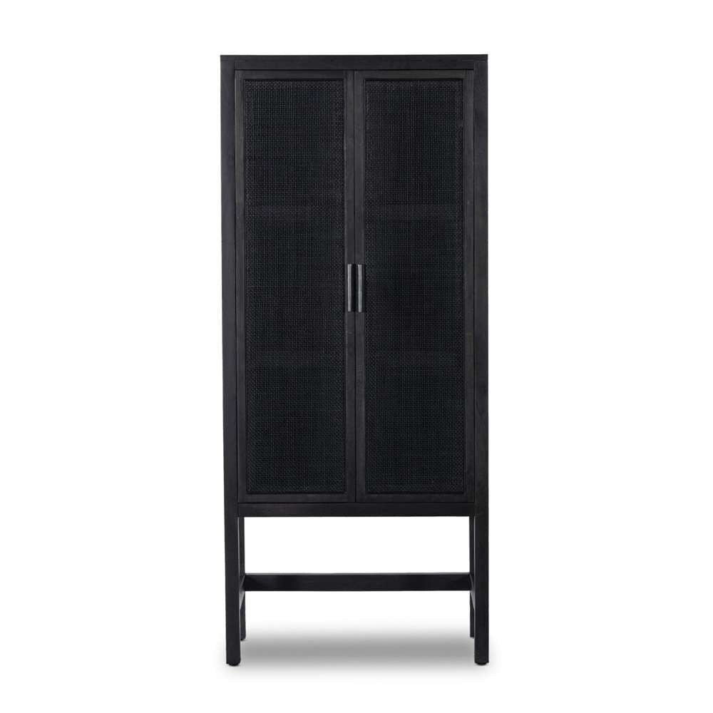 Four Hands - Caprice Narrow Cabinet - Black Natural Cane - 225960-003 veiw 2