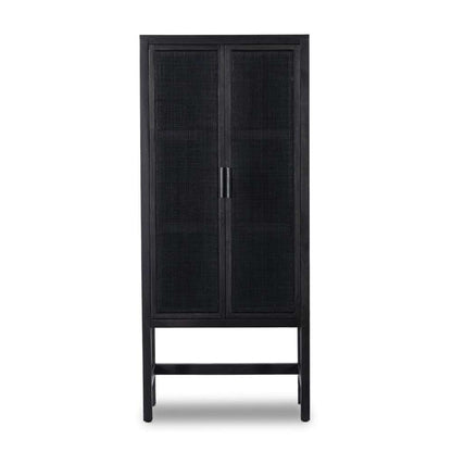 Four Hands - Caprice Narrow Cabinet - Black Natural Cane - 225960-003 veiw 2