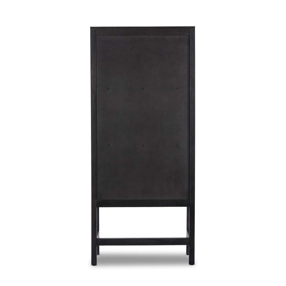 Four Hands - Caprice Narrow Cabinet - Black Natural Cane - 225960-003 veiw 3