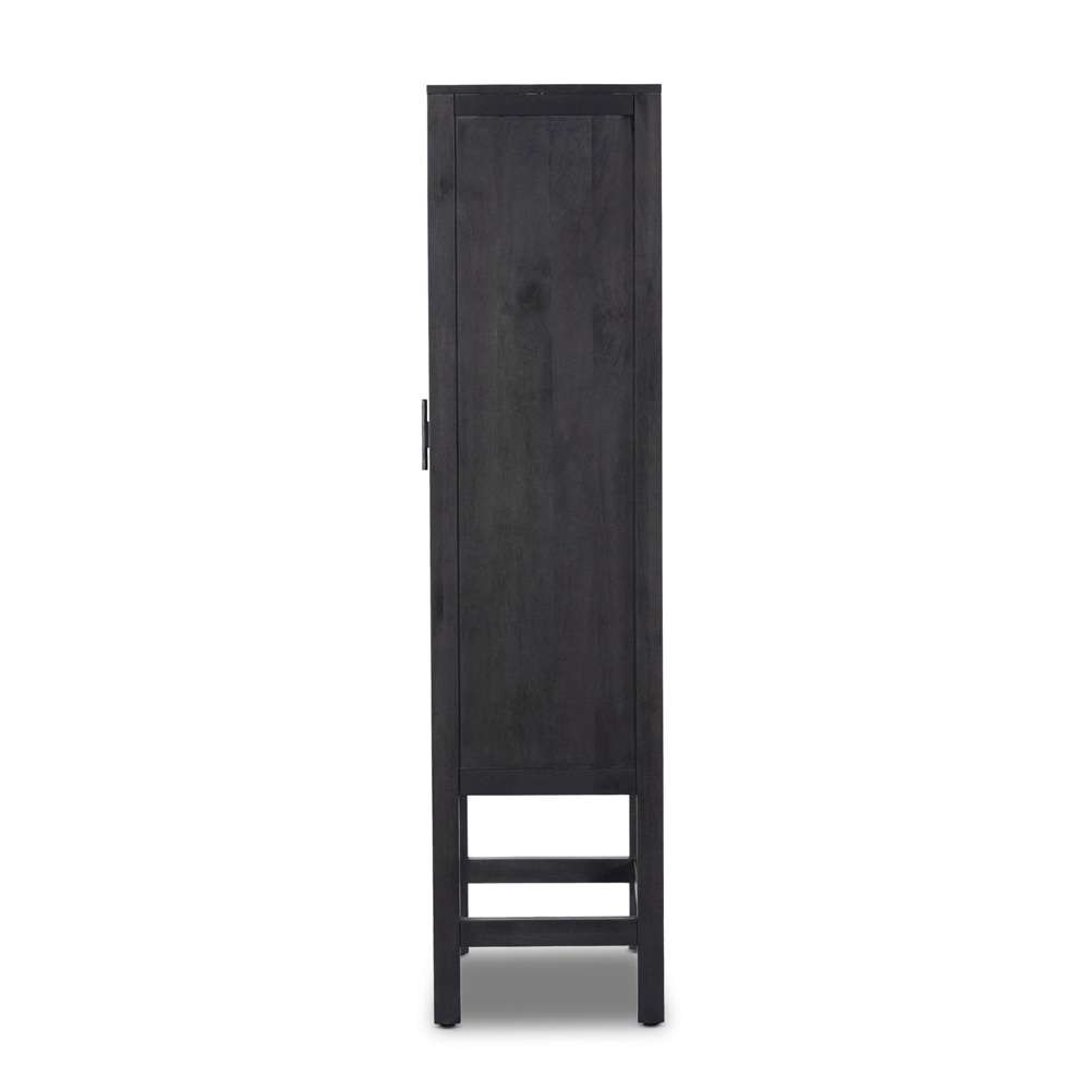 Four Hands - Caprice Narrow Cabinet - Black Natural Cane - 225960-003 veiw 5