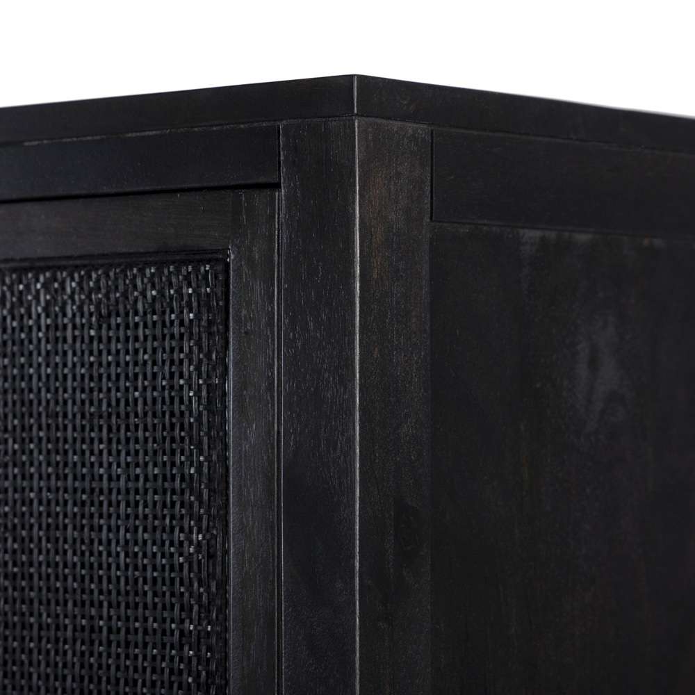 Four Hands - Caprice Narrow Cabinet - Black Natural Cane - 225960-003 veiw 9