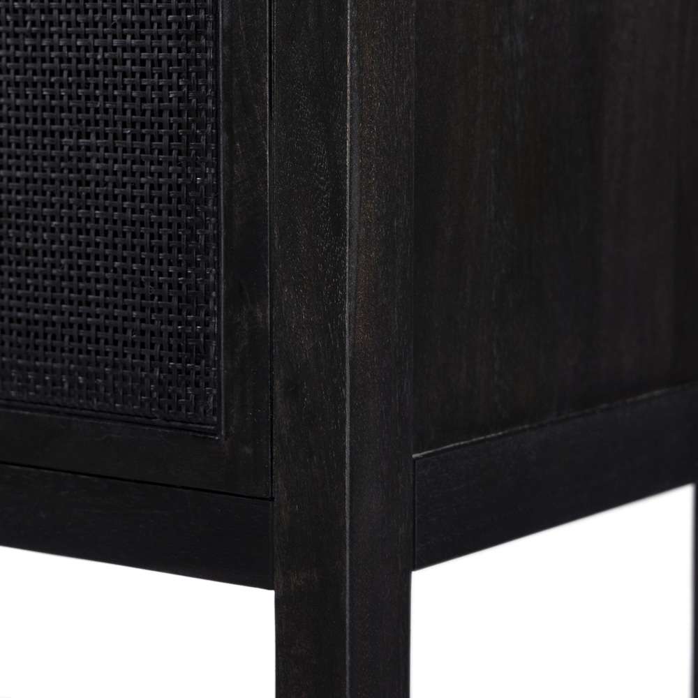 Four Hands - Caprice Narrow Cabinet - Black Natural Cane - 225960-003 veiw 10