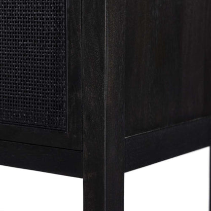 Four Hands - Caprice Narrow Cabinet - Black Natural Cane - 225960-003 veiw 10
