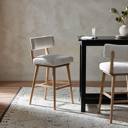 Four Hands - Cardell Swivel Counter Stool - Essence Natural - 238329-004 veiw 4
