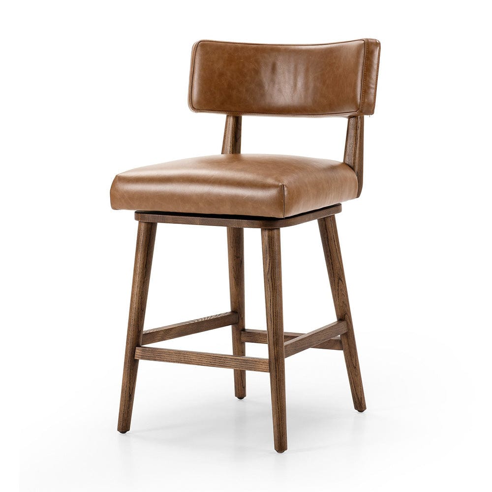 Four Hands - Cardell Swivel Counter Stool - Sonoma Chestnut - 238329-006 view 2