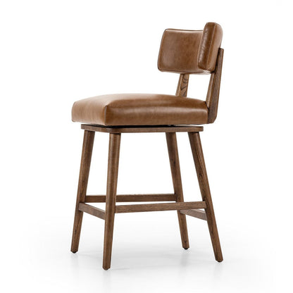 Four Hands - Cardell Swivel Counter Stool - Sonoma Chestnut - 238329-006 view 4