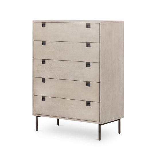 Four Hands - Carly 5 Drawer Dresser-Grey Wash - VPTN-184 veiw 1