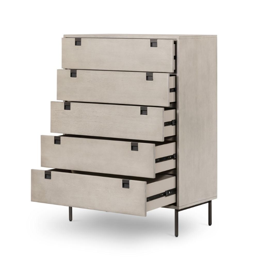 Four Hands - Carly 5 Drawer Dresser-Grey Wash - VPTN-184 veiw 4
