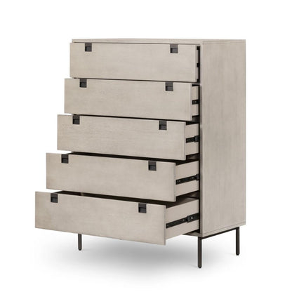 Four Hands - Carly 5 Drawer Dresser-Grey Wash - VPTN-184 veiw 4
