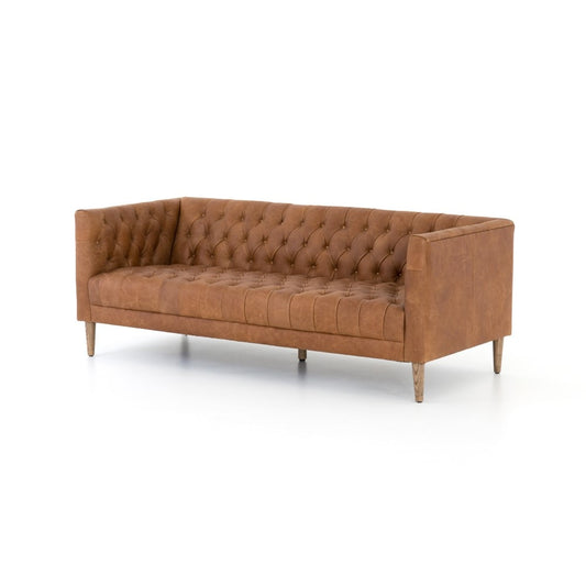 Four Hands - Williams Leather Sofa 75in - Nat Wash Camel - CCAR-009W-299 veiw 1