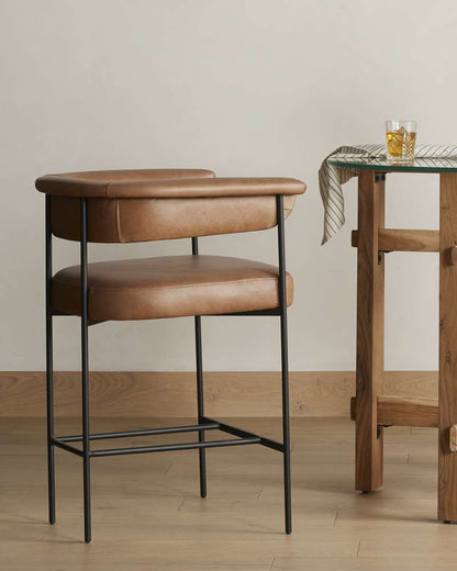Four Hands - Carrie Counter Stool - Chaps Saddle - 108498-005 veiw 6