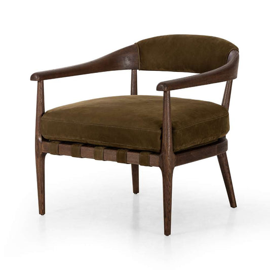 Four Hands - Caswell - Dane Chair-Cottswald Moss Nubuck - 238421-001 veiw 1