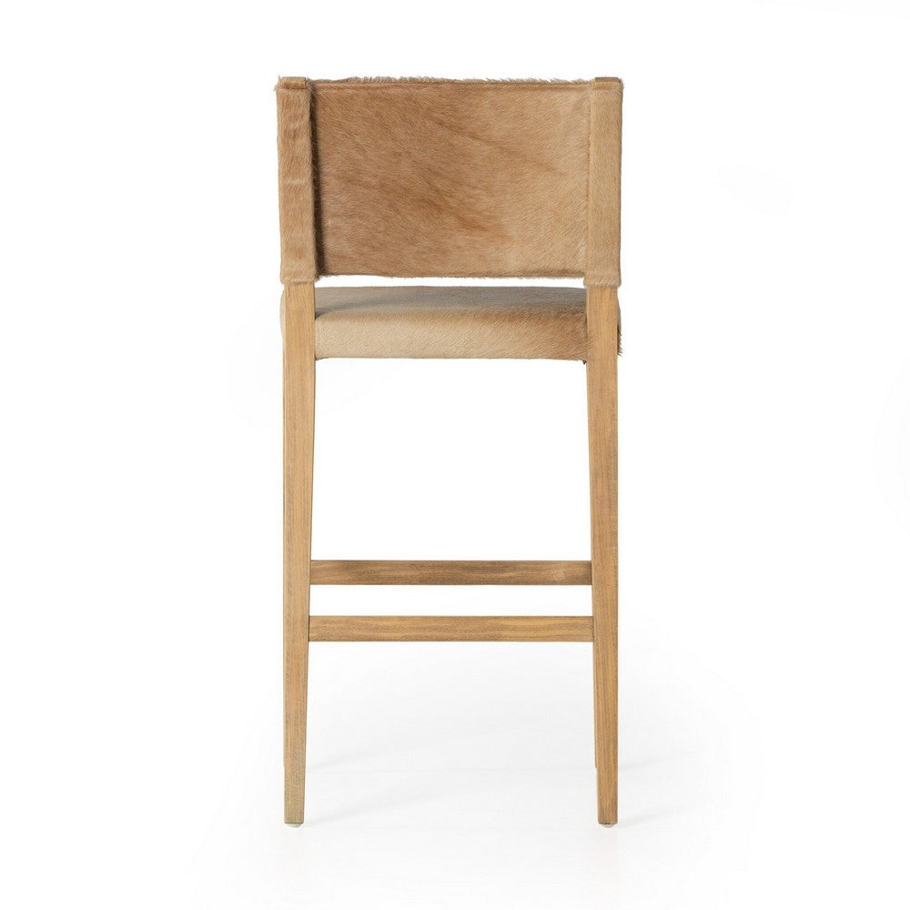 Four Hands - Caswell - Villa Stool - Light Hair on Hide - 230644-001_CLOSEOUT view 5