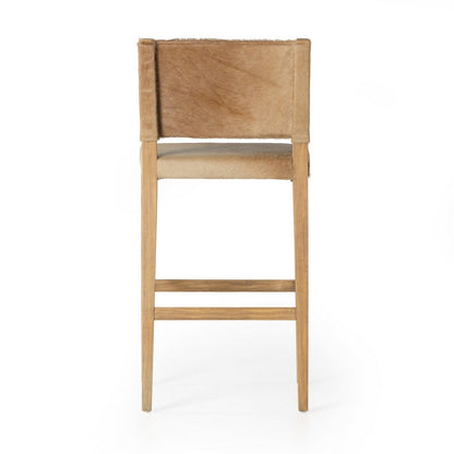 Four Hands - Caswell - Villa Stool - Light Hair on Hide - 230644-001_CLOSEOUT view 5