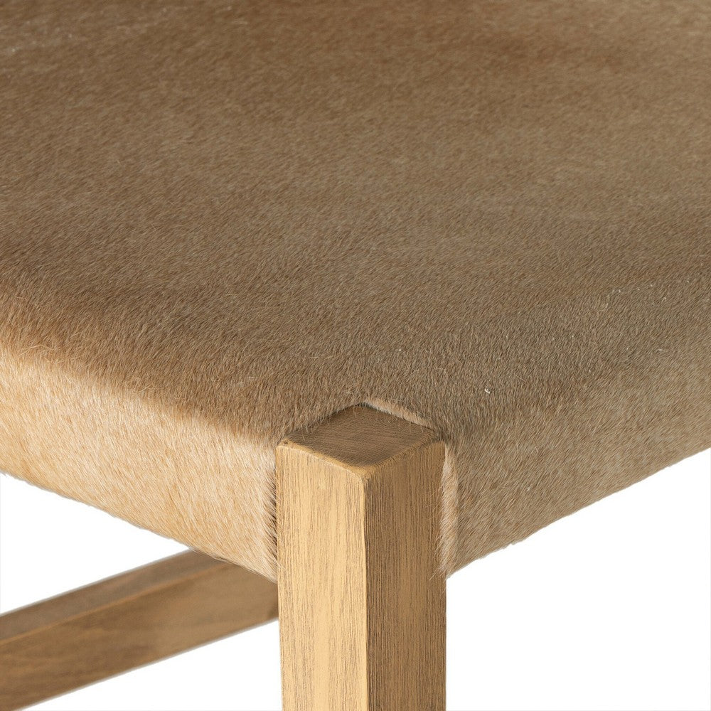 Four Hands - Caswell - Villa Stool - Light Hair on Hide - 230644-001_CLOSEOUT view 8