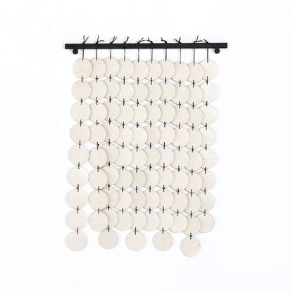 Four Hands - Ceramic Wall Hanging - Speckled Cream Crmc - 227432-001 veiw 1