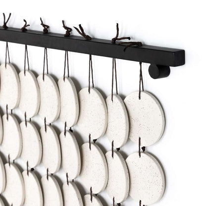 Four Hands - Ceramic Wall Hanging - Speckled Cream Crmc - 227432-001 veiw 2