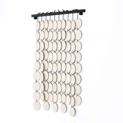 Four Hands - Ceramic Wall Hanging - Speckled Cream Crmc - 227432-001 veiw 5