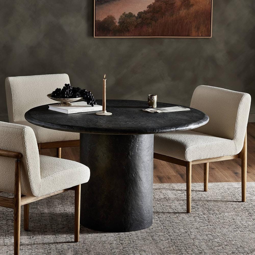 Four Hands - Chandler - Bonnie Dining Table - Textured Black Concrete - 240104-001 veiw 10