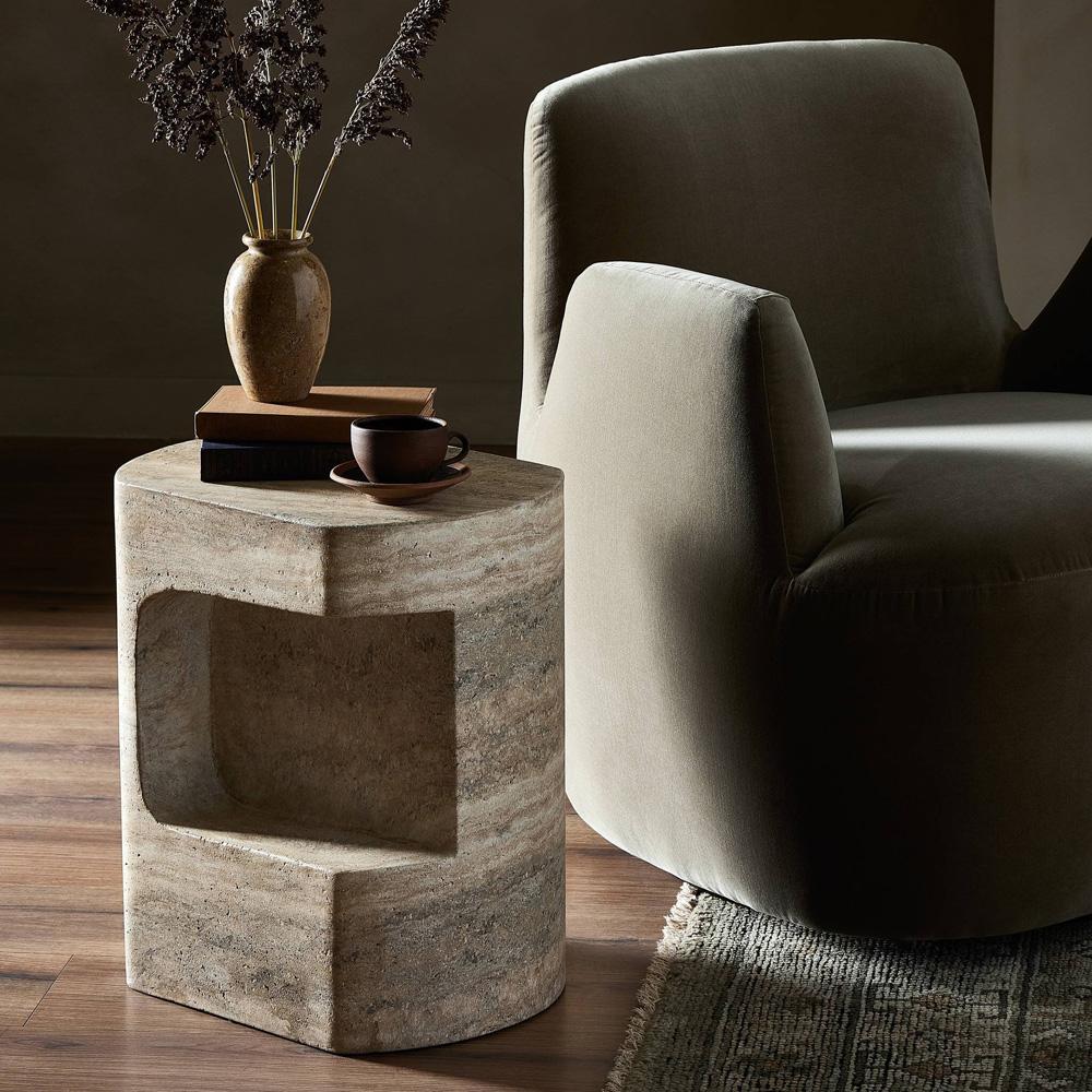 Four Hands - Chandler - Clementine End Table - Textured Sandy Grey - 240100-002 veiw 11