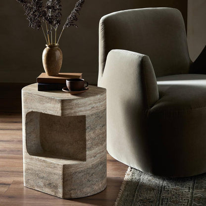 Four Hands - Chandler - Clementine End Table - Textured Sandy Grey - 240100-002 veiw 11