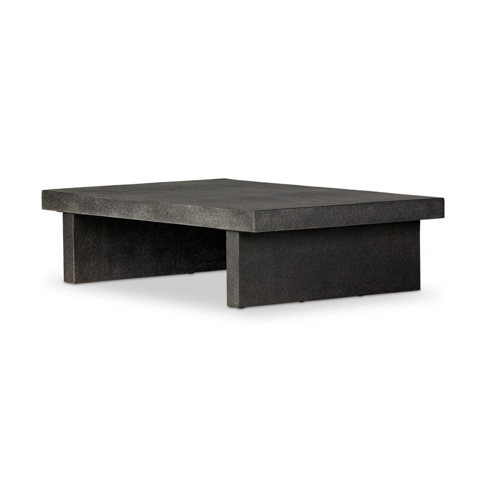 Four Hands - Chandler - Huesca Outdoor Coffee Table - Distressed Graphite Concrete - 241080-001 veiw 1