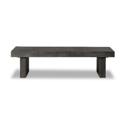 Four Hands - Chandler - Huesca Outdoor Coffee Table - Distressed Graphite Concrete - 241080-001 veiw 2